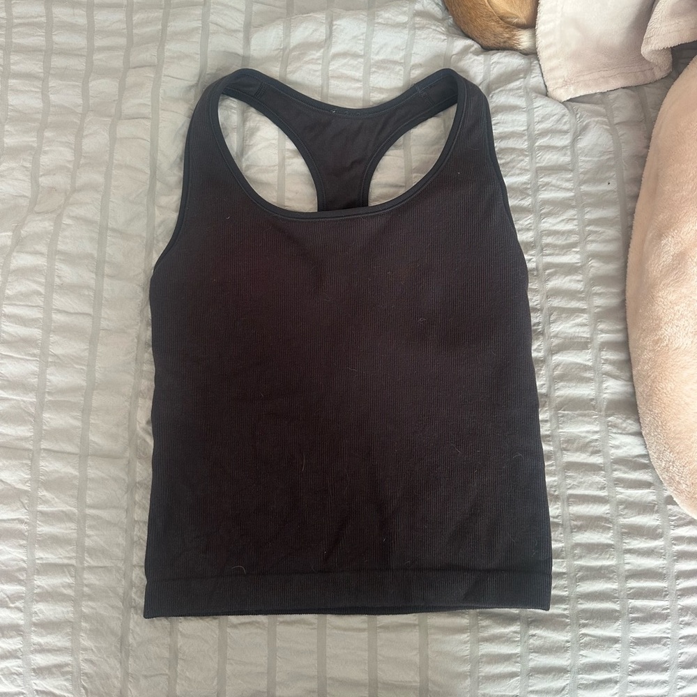 Black Padded Racerback Tank Top